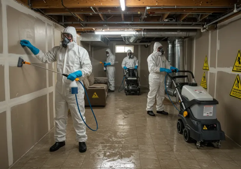 Basement Moisture Removal and Structural Drying process in Altamont, TN